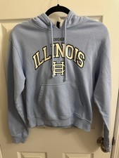 H&M Divided Juniors Hoodie XS Light Blue College University Chicago Illinois