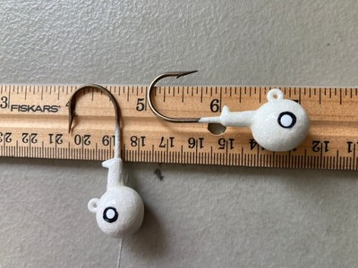50 Eagle Claw Ball head Fishing Jigs 3/4 oz  with 5/0 Bronze  Sticky sharp hooks