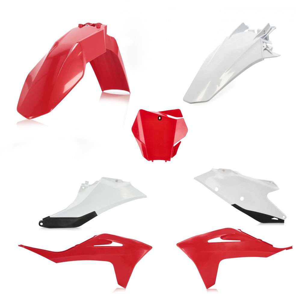 Kit plastique Cycra Gas Gas MC 21 rouge blanc avec finition plastique injecte