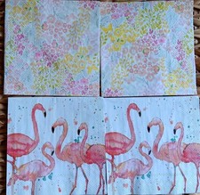 4 Individual Cocktail Napkins For Decoupage