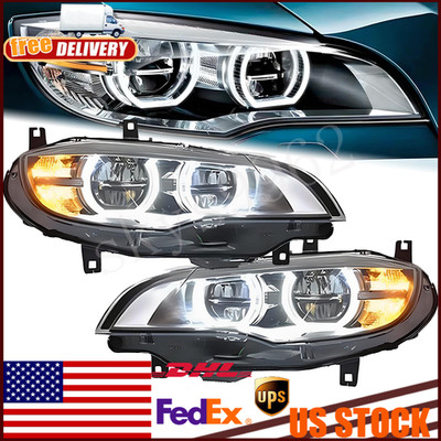 For BMW X6 E71 2008-13 1Pair Headlight Upgrade To Laser LED Lamp HID Xenon w/AFS