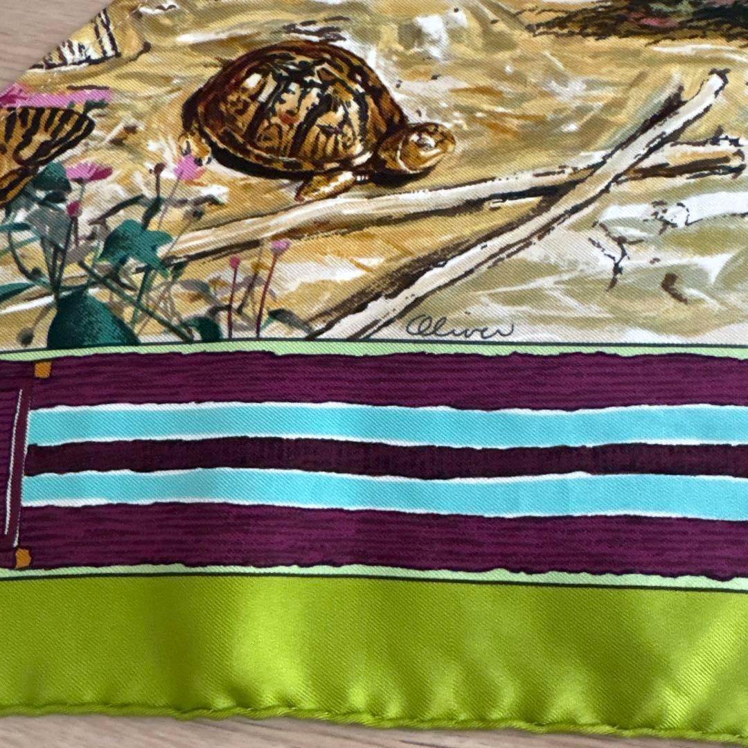 HERMÈS Les Cheyennes Scarf Triangular 84x130cm Gr… - image 8