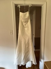 Davids Bridal Wedding Dress - Strapless worn once with belt detailing