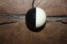 VINATGE BLACK AND WHITE PING GOLF BALL GOLD LETTERING