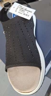 Bequeme Caprice Sandalen Strick Elastisch, Gr 40, Neu