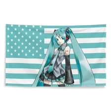 Hat sun Mi ku Flag, American Flag, Miku USA Flag