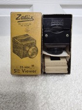 Zadiix vintage Bakelite 35mm photo slide viewer Royal De-Luxe With 13 Slides