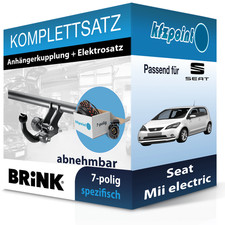 Für Seat Mii electric 19- BRINK Anhängerkupplung abnehmbar + 7polig E-Satz neu