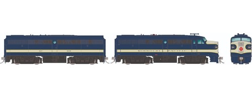 Rapido ~ Escala HO ~ Alco FA-1 + FB-1 ~ Missouri Pacific ~ DCC y sonido ~ 037562 | Condition: New