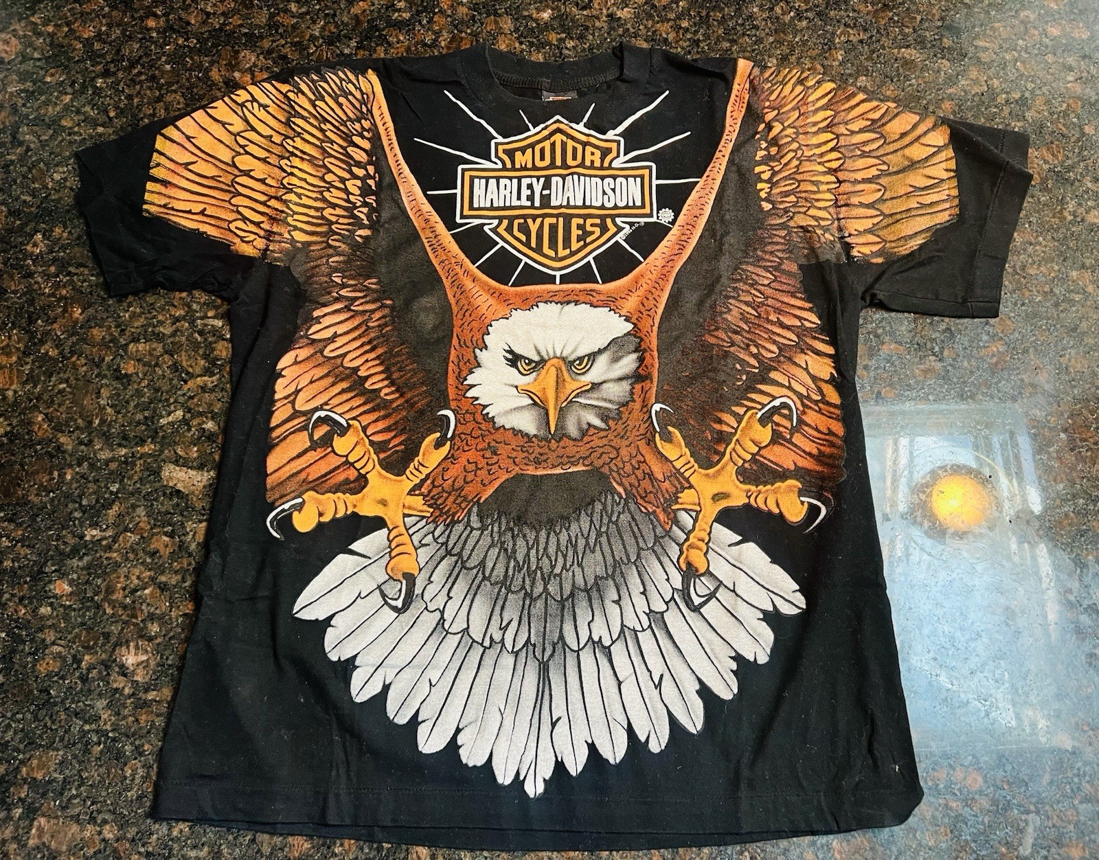 Vintage 1996 Harley Davidson Bald Eagle - Bar & Shield - T-Shirt - Size XL