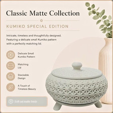 3D Printed Soft Oat Kumiko Special Ed Container with Lid Trinket Pot Home Decor