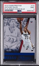 2014 PANINI PRESTIGE PLUS-BONUS SHOTS BLUE #114 ANTHONY DAVIS 43/99 PSA 9