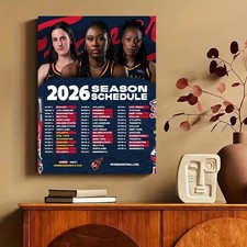 Indiana Fever Official WNBA 2026 Season Schedule Poster