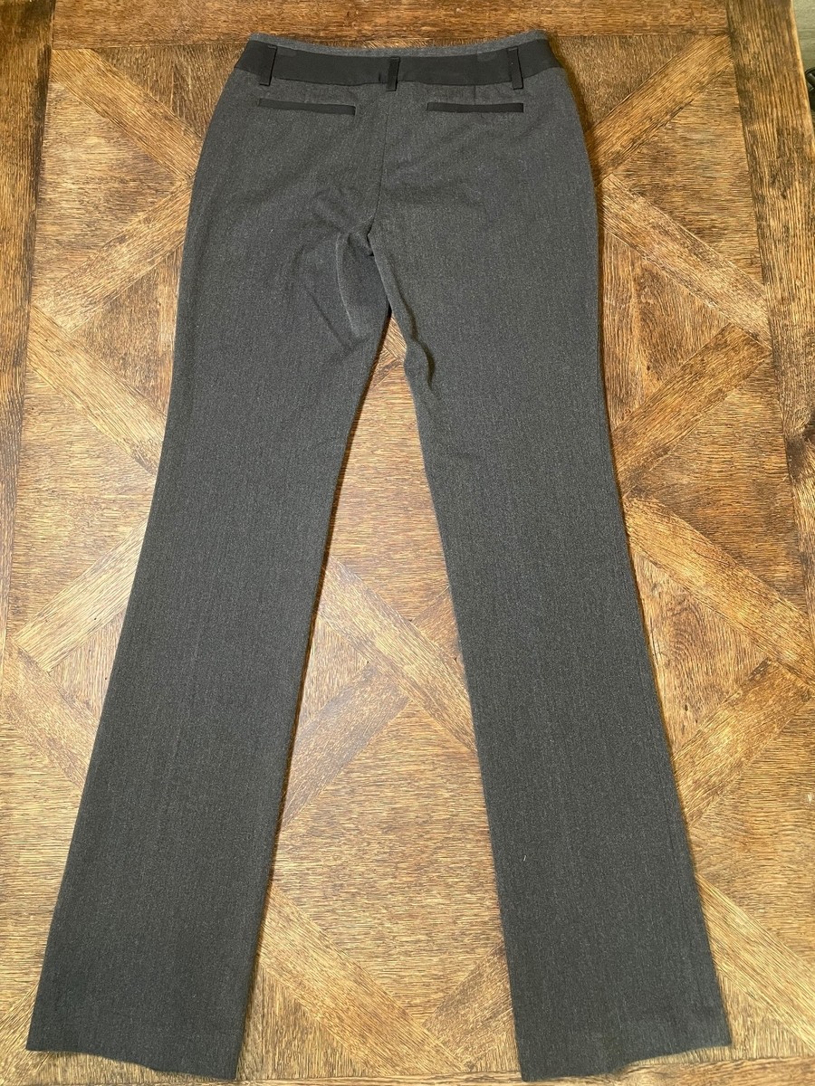Express Editor dark gray flared dress pants slacks size 2L Long EUC View 2