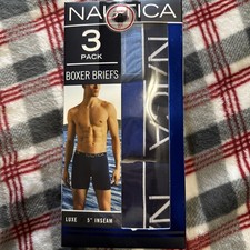 Nautica Mens 3 CottonStretch Boxer Briefs Med...