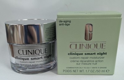 CLINIQUE SMARTNIGHT CUSTOM-REPAIR MOISTURIZER 3,4 COMBINATION OILY to OILY 1.7oz