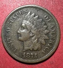 1875 US Indian Head Cent! Lower Mintage! "LIBERTY" Shows! FINE Details! Coin!