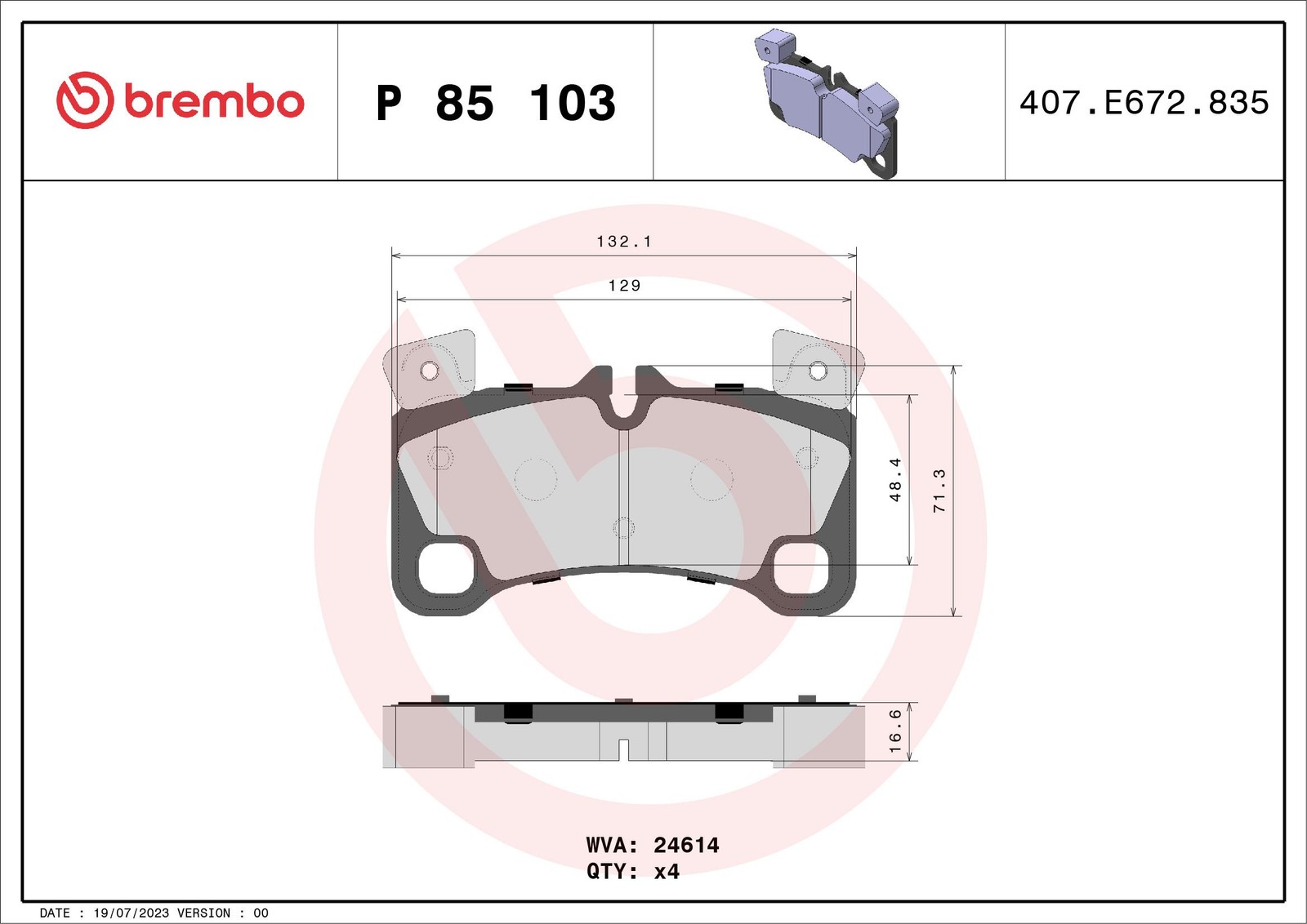 ✅Fits BREMBO P 85 103 Brake Pad Set, Disc Brake ⭐UK Seller⭐ - Image 32