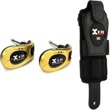 Xvive U2 Digital Wireless Guitar System and Strap Holder Bundle - Gold