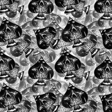 Spade Skull - 20" x 38" Hydrographic Film Hydro Dipping