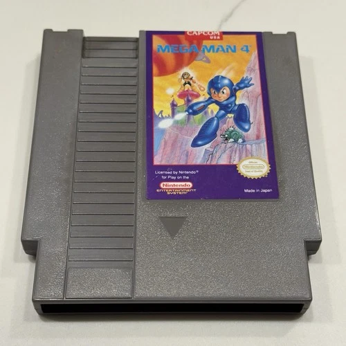 Mega Man 4 (Nintendo NES, 1992) Authentic Pins Cleaned TESTED