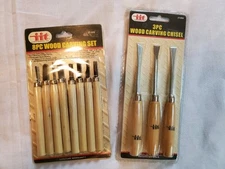 Illinois Industrial Tool 8 pc Wood Carving Set And 3 pc Carving Chisel New