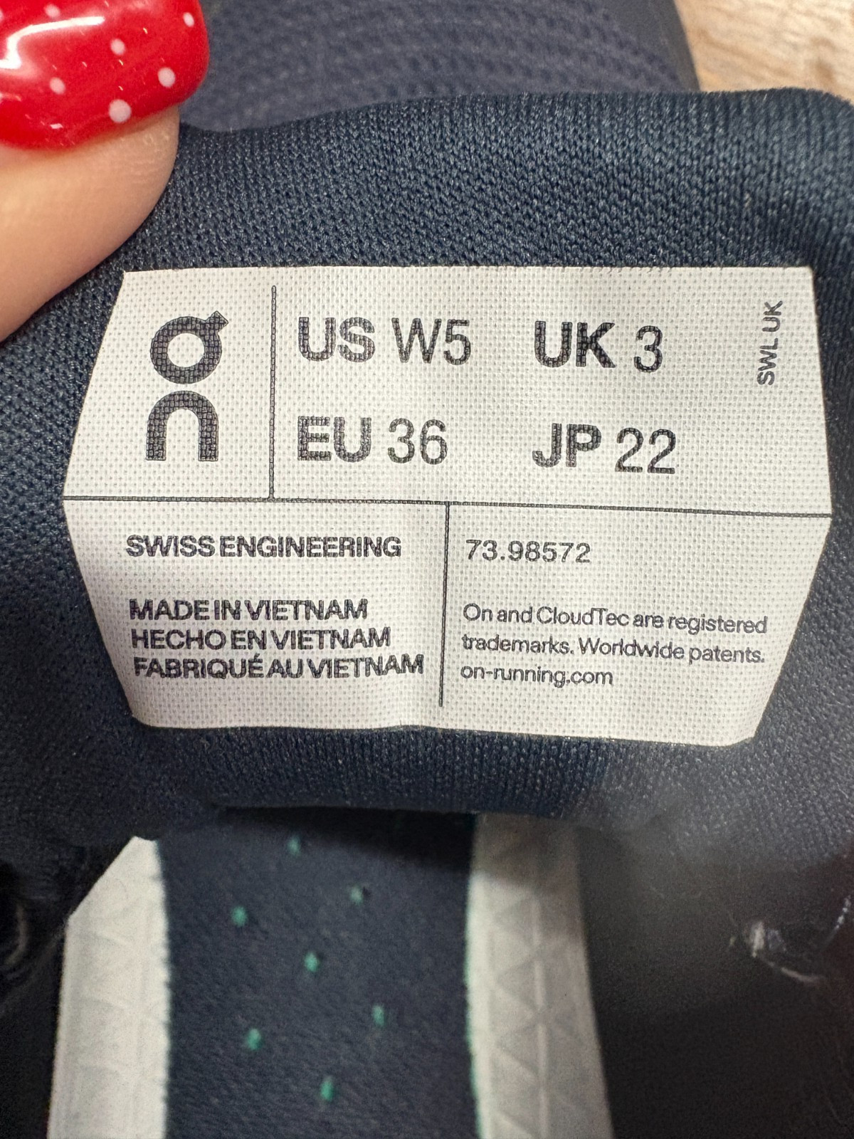 On Cloud Cloudwander Dark Blue Waterproof Sneaker… - image 9