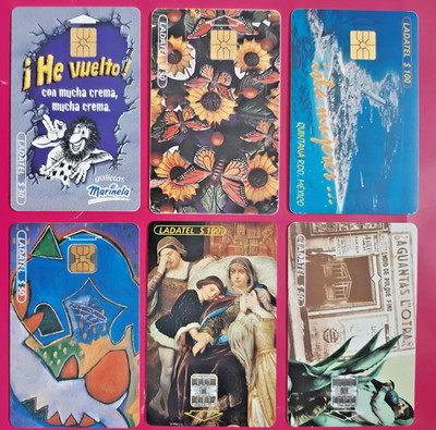 6 Telephone Cards South America Mexico Collection Bundle A89
