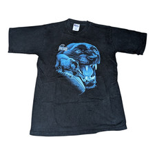 Vintage Carolina Panthers NFL Pro Player T-Shirt Youth XL Black Big Cat Graphic