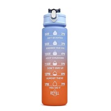 1L Sports Water Bottle Gym Travel Drinking Leakproof Bottle With Straw BPA-Free