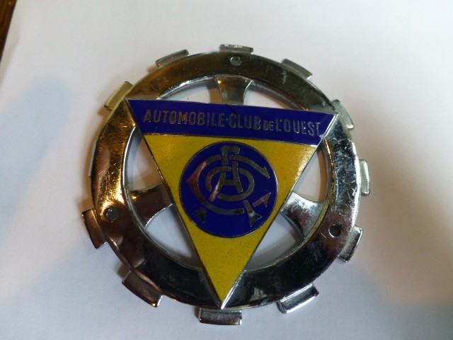 Automobile Club De L'Ouest Metal Car Badge - ACO Auto Car Club France