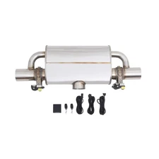 Electronic Valved Exhaust Muffler 3" T-Style w/ Dual Valves and Controller
