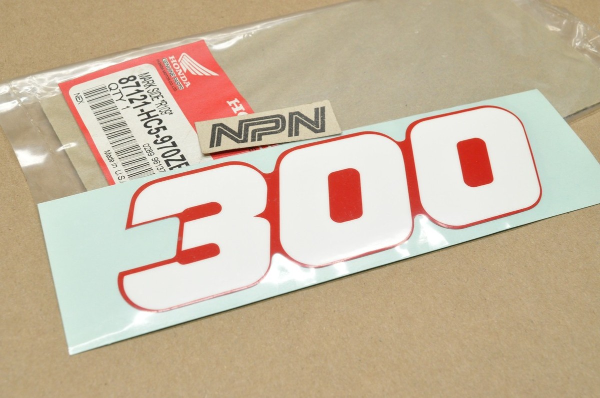 NOS Honda 1991-93 TRX300 FW Fourtrax Side Emblem Decal Sticker