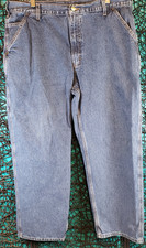CARHARTT CARPENTER JEANS MENS 40X30 ORIGINAL FIT DISTRESSED B13-DPS WORKWEAR