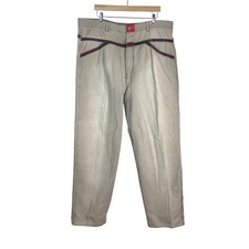 Cargo Pants Marithe Francois Girbaud Ecru Straight Leg Mens EU 44 45X33 Vintage