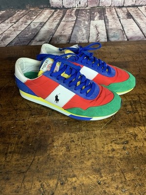 Polo Ralph Lauren Train 89 Color Block Sneakers  US Size 8.5 Pre-Owned EUC!