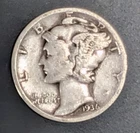 A Silver Mercury Dime from 1936!  Free Shipping