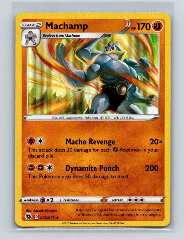 Machamp 26/73 Holo Rare Champion's Path Pokemon Holo Near Mint