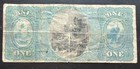 1865 $1 ORIGINAL MECHANICS NATIONAL BANK PITTSBURGH, PA CH. #700 PINHOLES WEAR — photo 2