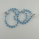 96 pc Swarovski 6301 Crystal Aquamarine Blue 6mm Top Drilled Bicone Beads — photo 4