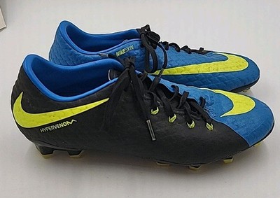Nike Hypervenom Phade III FG Soccer Cleats Men's Size 7.5 Blue Black 852547-004