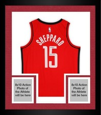 Framed Reed Sheppard Houston Rockets Signed Red Icon Swingman Jersey w/Insc