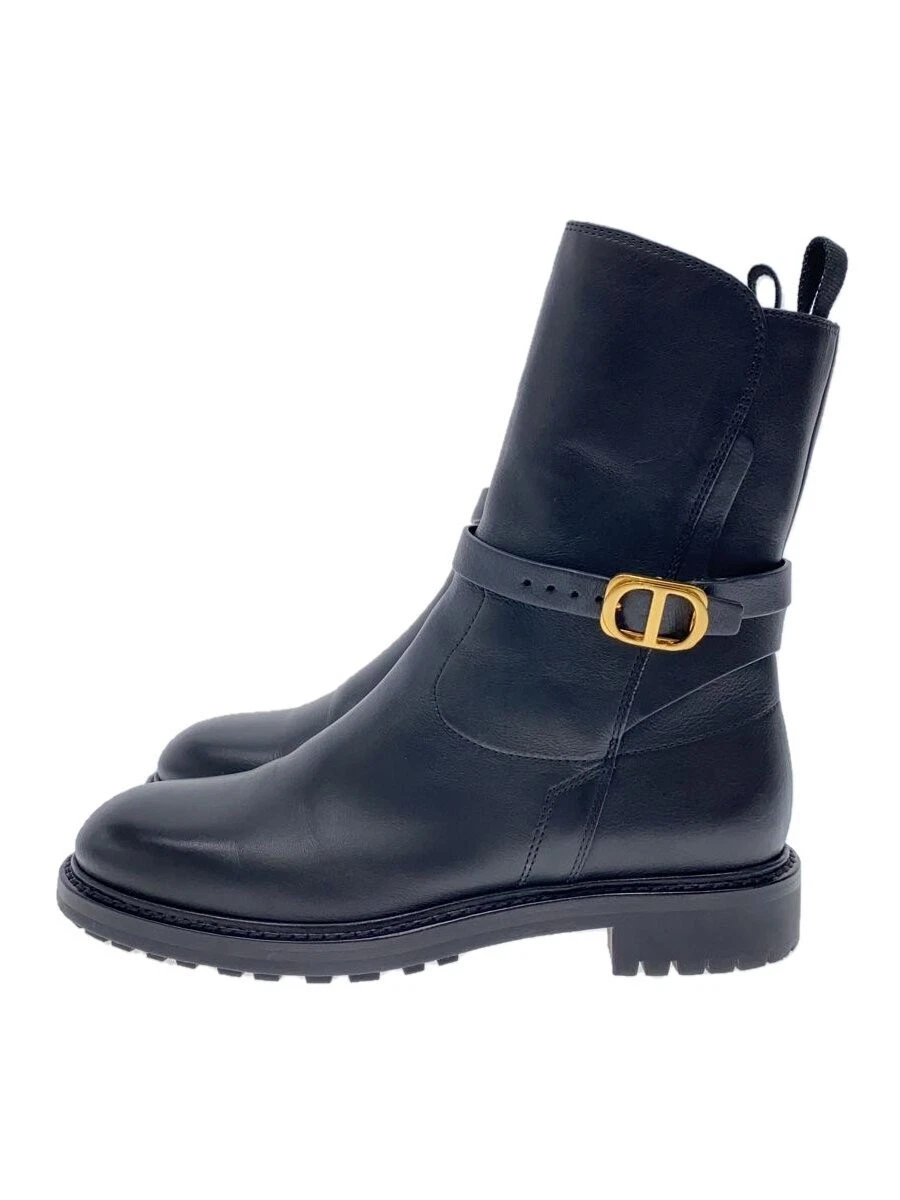 Bottes Christian Dior Empreinte cuir 36 noir occasion