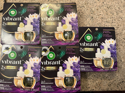 5 Air Wick Scented Oil Refill. Vibrant Lavender & Waterlily, 2 ct