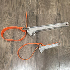 Klein Tools Grip-It Strap Wrench Set 2-Pc 12 in and 6 in Adjustable Rubber/Metal