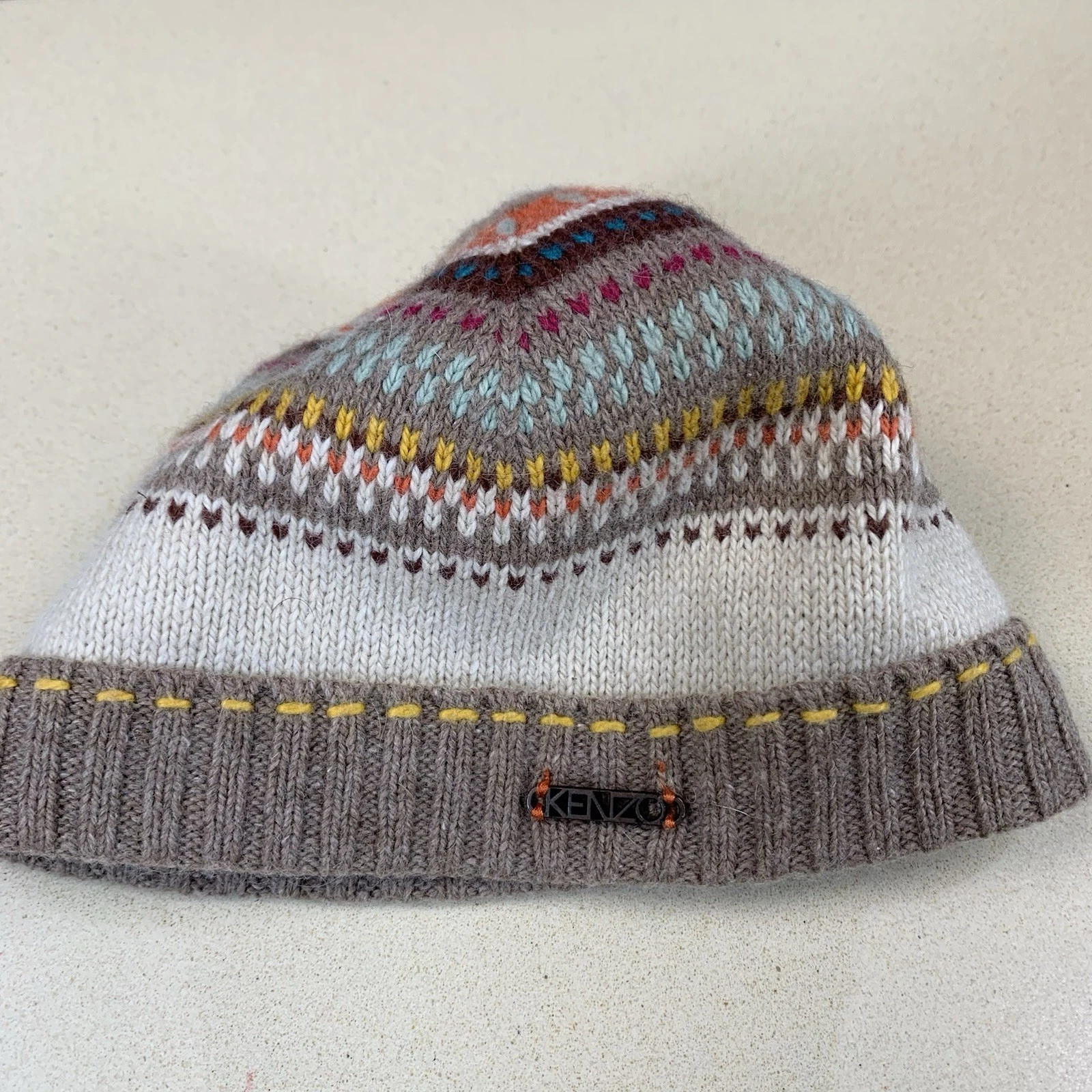 Kenzo Kids Beanie. Fair Isle Pattern.