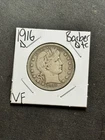 1916 D Barber Silver Quarter Nice FN Fine U.S. 25c Type Coin (Raw18281)