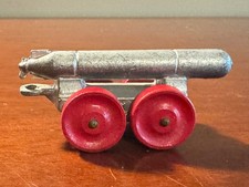 Vintage Manoil Dimestore M98 Torpedo on Wood Wheels  Very Good 