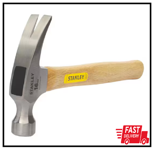 16 oz. Smooth Rip Claw Hammer with Wood Handle, Hand Tools Steel Head hammer - Picture 1 of 2