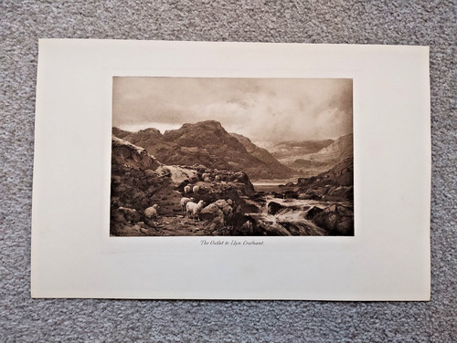 The Outlet to Llyn Crafnant - Antique Print - 1894